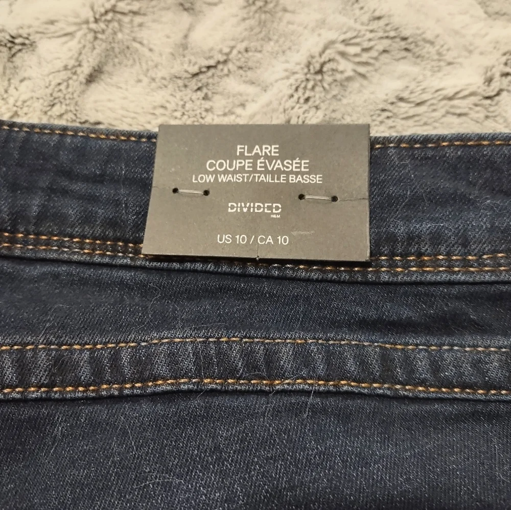 NWT Dividend‎ Flare Low Waist Jeans size 10 Dark Blue